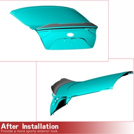 Carbon Fiber Trunk Spoiler Compatible with Kia Stinger 2018-2024 Rear Trunk Lid Spoiler Wing Lip Factory Outlet