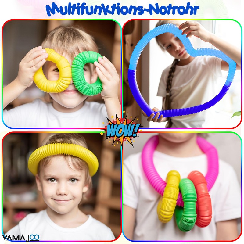 VAMAJOO Children's Sensory Tubes, Pop Tubes, Kids Tubes, Pop Tubes,