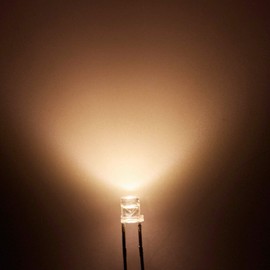 Chanzon ® LED Diodes, 5 mm/3 mm, Round/Flat Design, Transparent Lens, Various Colours to Choose From, Pack of 10 - 100 Chanzon LEDs (50, Warm White, 3 mm)