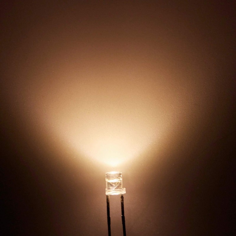 Chanzon ® LED Diodes, 5 mm/3 mm, Round/Flat Design, Transparent