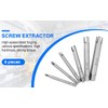 Gonnely Tap Extractor, 6 Pieces High-Speed Steel Screw Extractor, Stripped