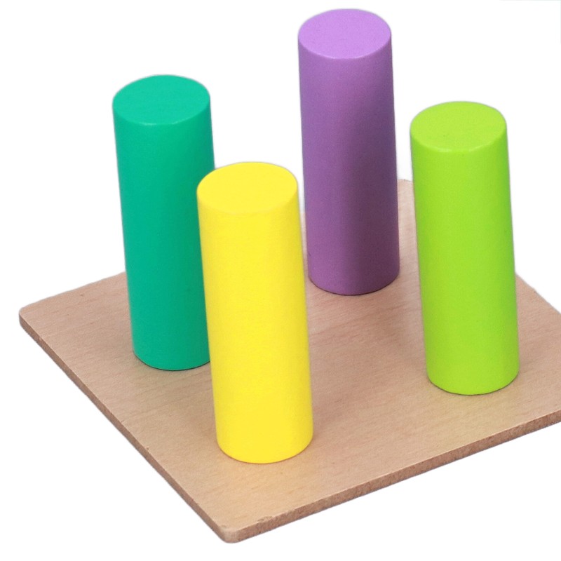Wooden Tower Stacking Game Wooden Montessori Building Blocks Educational Desktop