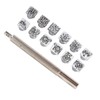 12Pcs Stamping Punch Tool Tang Dynasty Flower Design DIY Vegetable