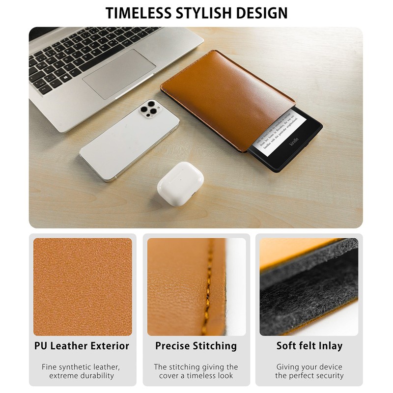 MyGadget 6 Inch Faux Leather Sleeve Case - Case with