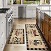 Ideasonna Farmhouse Kitchen Rugs Sets of 2 Decor Brown Country