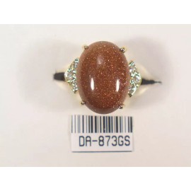 DOLPHIN ORE SZ'S 5,6,7,8,9,10 GOLDSTONE RING DESIGNER VINTAGE SEMI-PRECIOUS GEMSTONE DA873GS