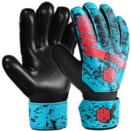 Obbsen Goalkeeper Gloves for Children, Teenagers and Adults with Fingersave Protection, Football Gloves Goalkeeper for Men and Women, Football Goalkeeper Gloves with Strong Grip