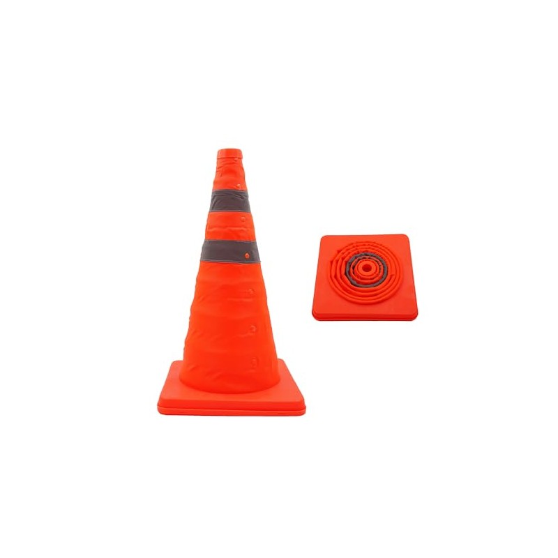 1-Pack 45 cm/18 Inch Folding Cone, Warning Cone, Traffic Cone,