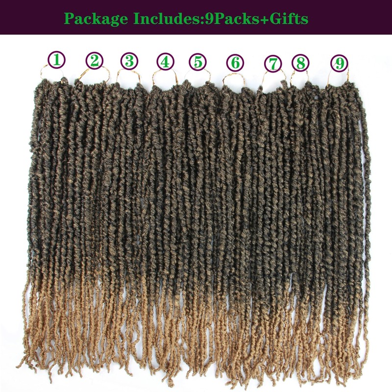 T1B 20 Inch Faux Locs Curly Soft Distressed Wavy Crochet