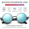 AIEYEZO anteojos de sol redondas Steampunk para hombres y mujeres,