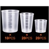 50 Pcs Plastic Measuring Cups, Resin Mixing Cups, Epoxy Mixing