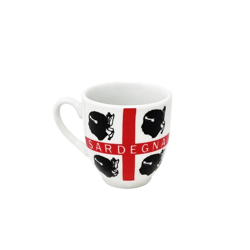 CUCUBA Set of 6 Coffee Cups Sardinia Flag of the