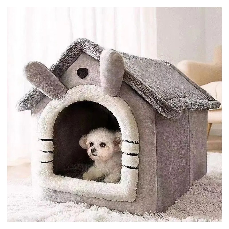 Winter Warm Dog House Bed for Small Dogs and Cats,