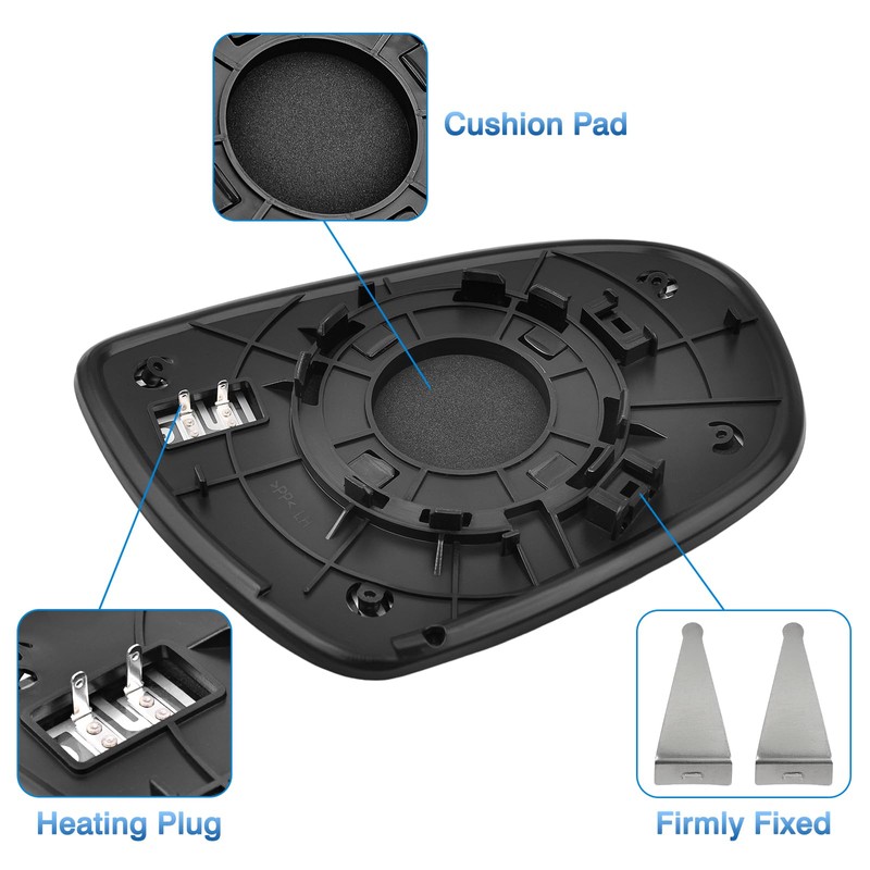 TOP-MAX Driver Side Heated Mirror Glass Compatible with 2011 2012