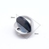 Door Stop Floor Mounted Oval Half Moon Pattern Polished Stainless