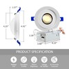 Adetu 4 inch Gimbal led recessed Light, 360°+90° Adjustable Directional