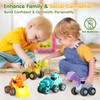 KaeKid Dinosaur Truck Toys for Toddlers, Press and Go Car