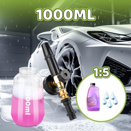 Forever Speed Foam Lance Foam Cannon for K Series K2 K3 K4 K5 K6 K7 Pressure Washer, 1 Litre Snow Foam Lance with Adjustable Foam Nozzle for Car Wash