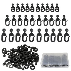 90 Pcs Plastic Hooks for Mosquito Netting and Gazebo Curtains, Durable Gazebo Curtain Hooks, Curtain Hooks for Multiple Use
