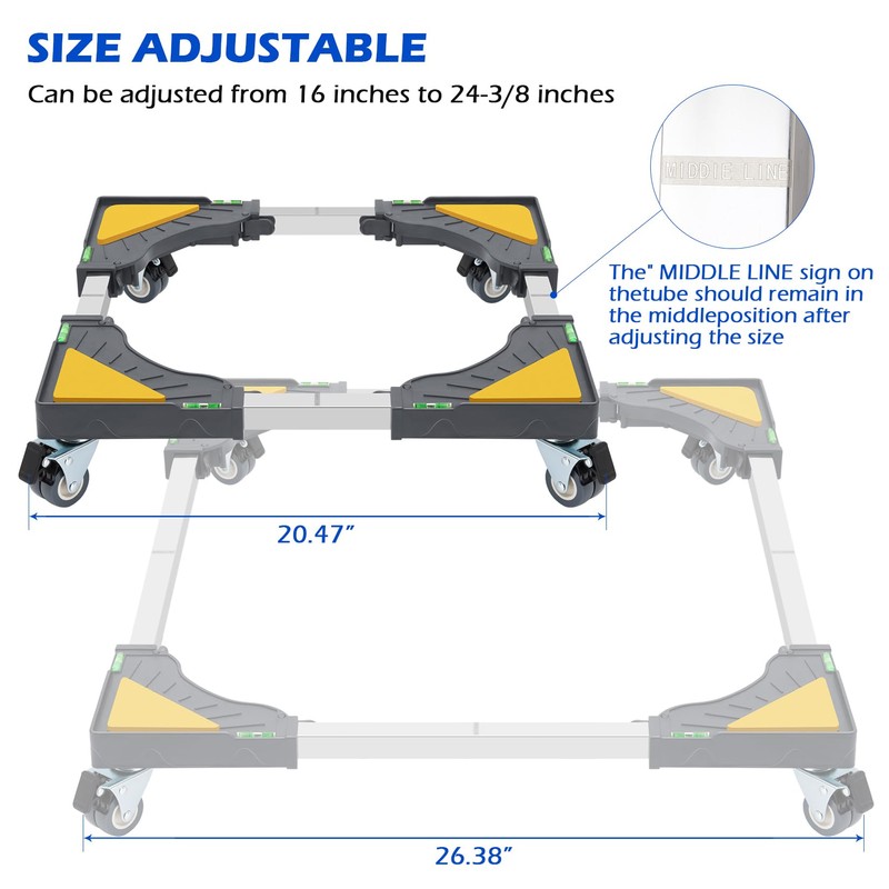 Nefish Heavy Duty Dolly for Washing Machine Adjustable Mini Fridge