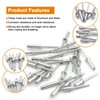 ISPINNER 100pcs 1/4" x 1/2" Aluminum Blind Rivets, 6.4 x