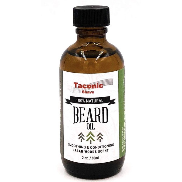 Taconic Shave Premium All Natural Beard Oil - Urban Woods Scent – 2 Ounce bottle