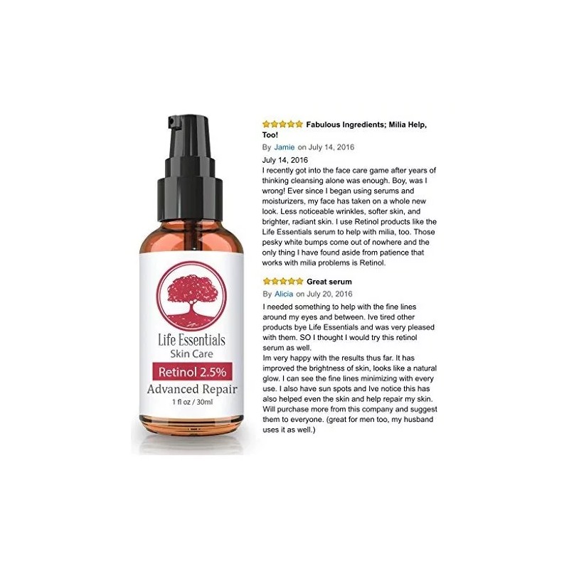 - Serum Retinol 2,5% Para Las Arrugas, Líneas De Expresión,