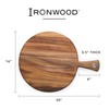 Ironwood Gourmet Acacia Wood Provencale Paddleboard, XL Round Serving Board