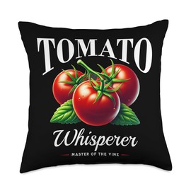Tomato Whisperer – Companion Planting & Heirloom Grower Throw Pillow