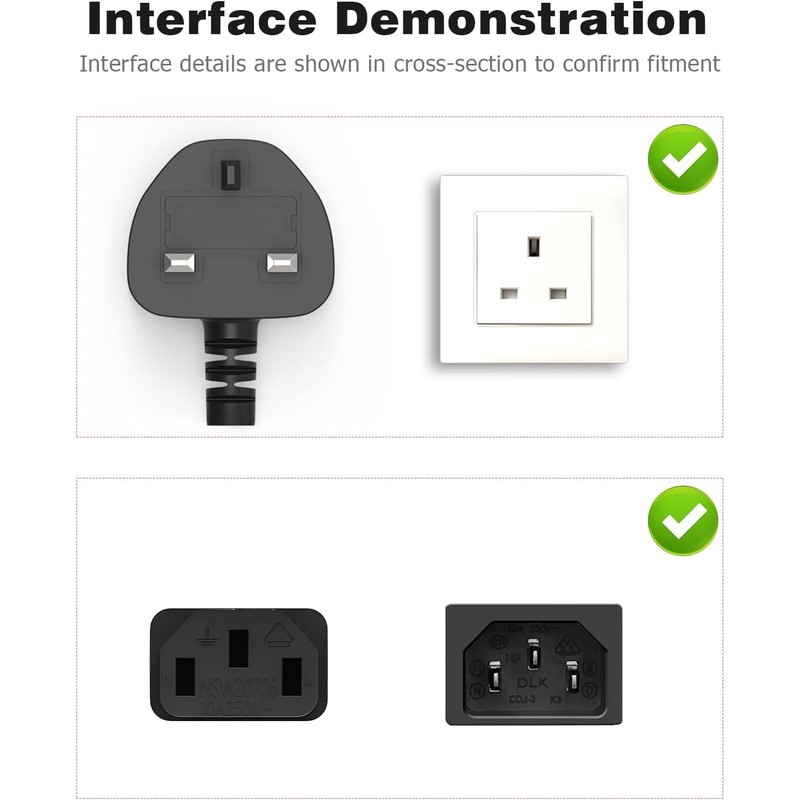 Mr.Gadget's Solutions 2 Meter 3-Prong Power Cable – Universal Kettle