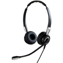 Jabra Biz 2400 II Quick Disconnect On-Ear Stereo Headset - Noise-cancelling and Corded Lightweight Headphone with HD Voice and Soft Head Cushioning for Deskphones