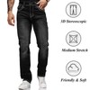 Men's Stretch Denim Jeans Classic Jeans with Embroidered Design, ESDVD