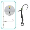 ECSiNG 12pcs Micro Swivel Style Fishhook Carbon Steel Carp Fishing