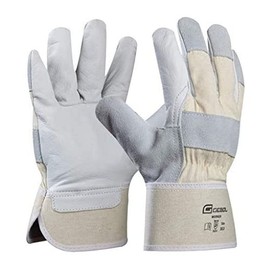 Gebol Worker Robust Leather Work Gloves Men's Leather Gloves Size XL (Size 10.5) White 1 Pair