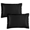 Catherine Lansfield Silky Soft Satin Oxford Pillow case Pair Black