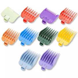 10pcs 전문 헤어 클 가드 월 1/16인치에서 1인치 이발사 액세서리 세트 프리미엄 [Clipper Guards] 10pcs Professional Hair Clipper Guard Set from 1/16 inch to 1 inch Barber Accessories Premium [Clipper Guards]
