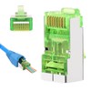 Solsop 100-PACK Cat 6 Pass Through RJ45 Connectors STP Shielded