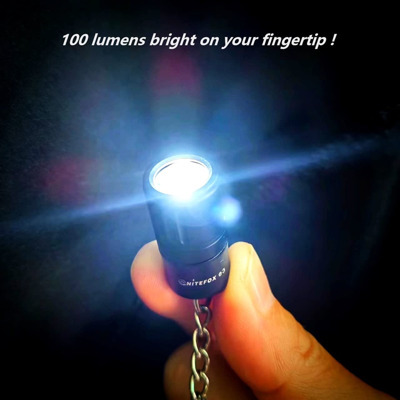 Nitefox e3 Mini Keychain Flashlight Micro Small Keychain Light Bright
