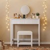 ChooChoo 40 Inch Modern Desk with Drawers, Makeup Vanity Desk