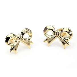 9ct Gold Bow Stud Earrings/Studs/Earring/Ribbon