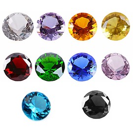 CYIOU 10 Pieces Children's Diamonds, Decorative Diamonds, Coloured Stones, Pirate Stones Set, Commonly Used for Table Decoration, Wedding Decoration (Colour)