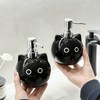Hosoncovy Black Cat Ceramic Liquid Soap Dispenser with Pump,Pump Bottle