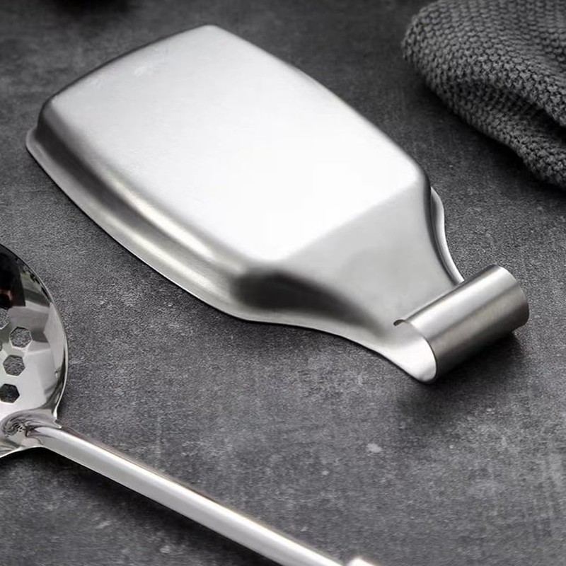 Spoon Rest, Stainless Steel Large Spoon Rest Kitchen Spoon Holder