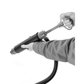 QWORK Bilge Pump with Reversible Hose, Manual Bilge Pump, Hand Water Pump, Portable Kayak Hand Water Pumps with Reversible Hose, for Emergency Dewatering On Small Boat, Canoe or Dinghy, 15.5"