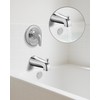 All Metal Bathtub Spout with Diverter, 5.3 Inch Tub Spout,
