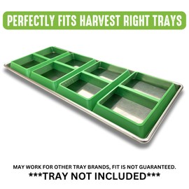 Tray Dividers for Medium Harvest Right Freeze Dryer Trays (Set of 4 Dividers - Fits 1 Medium Tray, Green), Freeze Dryer Accessories, Adjustable Portions