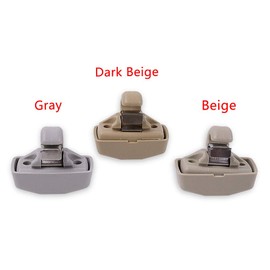 runmade Beige Sun Visor Hook Clip Bracket Hanger Compatible with VW Golf GTI Jetta Mk4 Passat B5 B6 Touran Polo Seat
