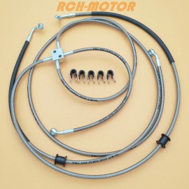 R&C Front Braided Brake Hose Line for Can-Am Outlander Max 6x6 1000 T Max 2019-2024