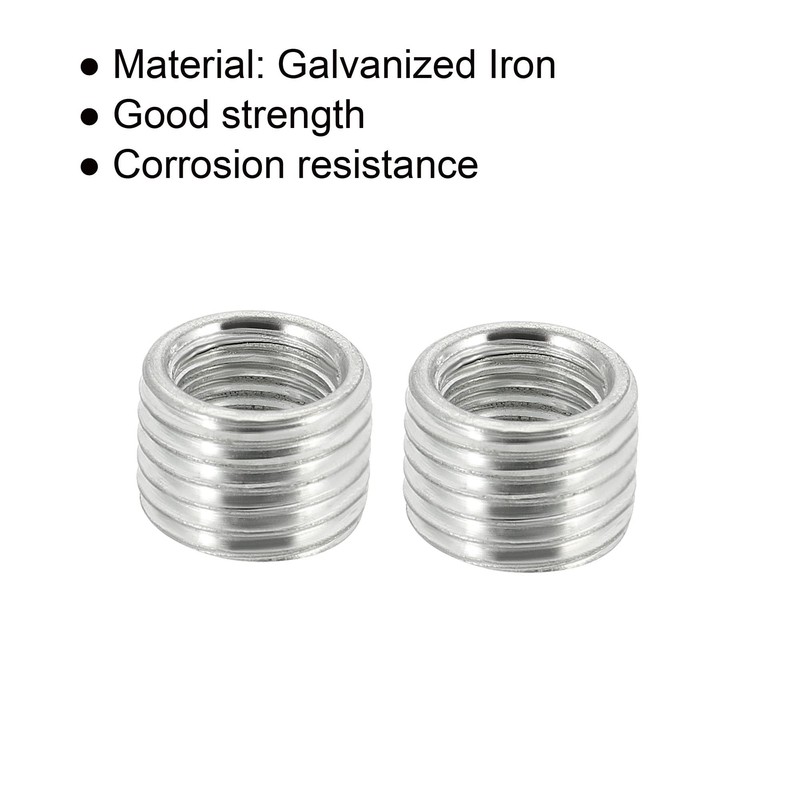 sourcing map Thread Reducing Nuts Insert M14 x 1.5mm Male