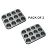 CRAVIING Pack of 2 Muffin Tray 12 Cup Muffin Pan,